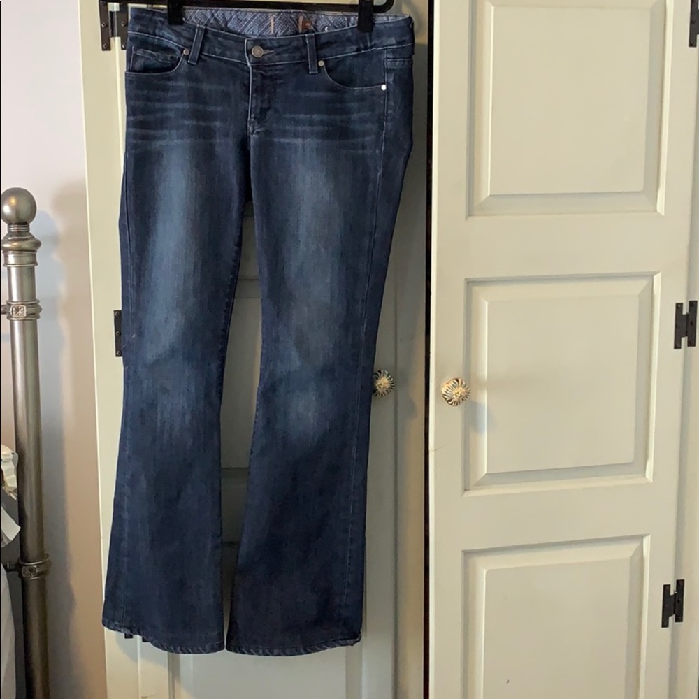 Paige bootcut ultra low rise maternity jeans